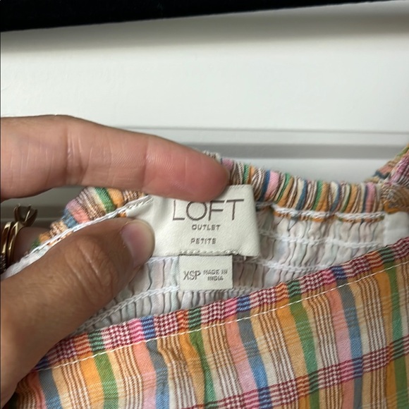 LOFT Multicolor Plaid Ruffle Dress - Picture 5 of 6